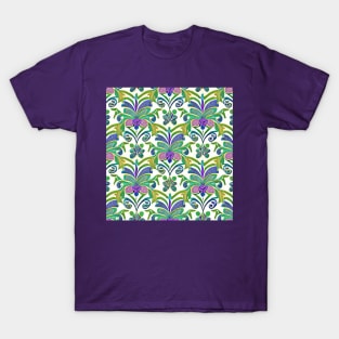 Abstract Mardi Gras Garden Pattern (MD23MG001) T-Shirt